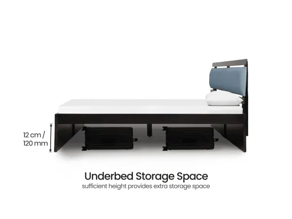 Crest Solid Wood Queen Size Double Bed